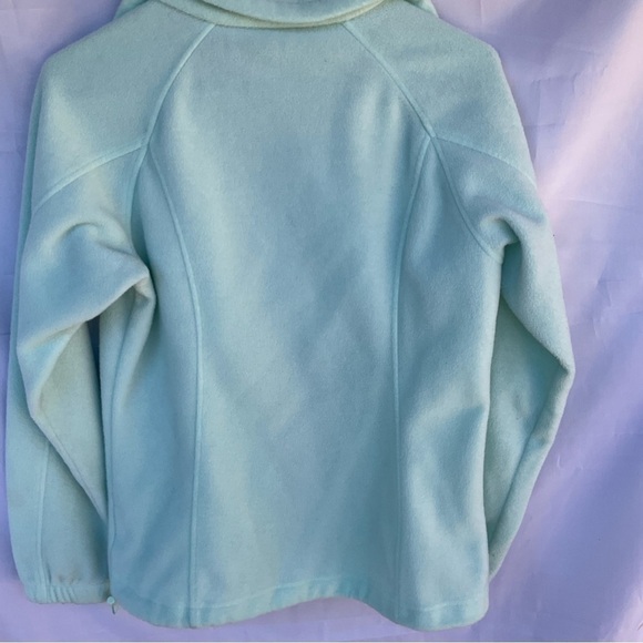 COLUMBIA FLEECE ZIPPER JACKET MINT GREEN SIZE S - Picture 5 of 6